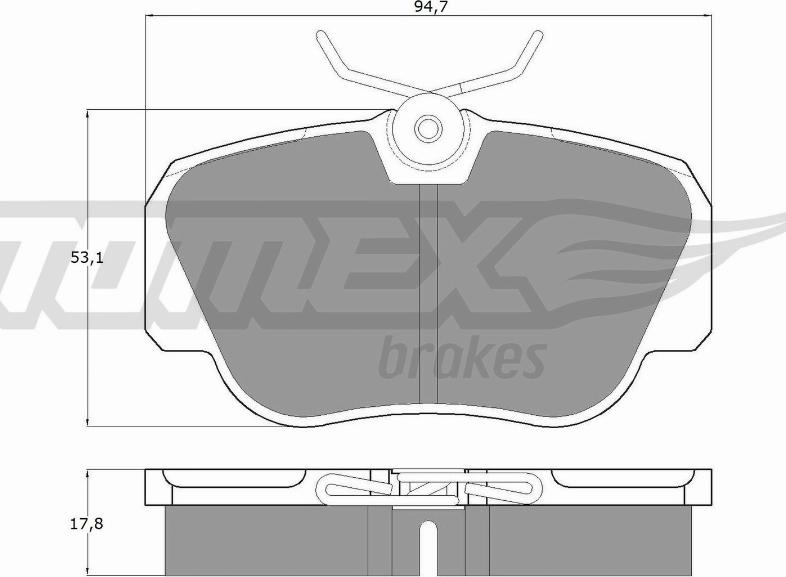 TOMEX brakes TX 10-38 - Σετ τακάκια, δισκόφρενα parts5.com