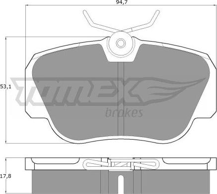 TOMEX brakes TX 10-38 - Fékbetétkészlet, tárcsafék parts5.com