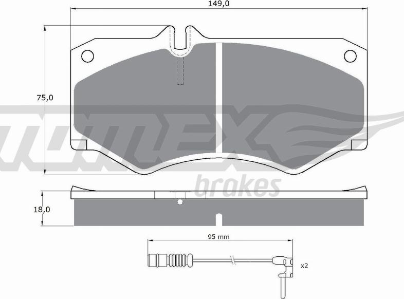 TOMEX brakes TX 10-201 - Fékbetétkészlet, tárcsafék parts5.com