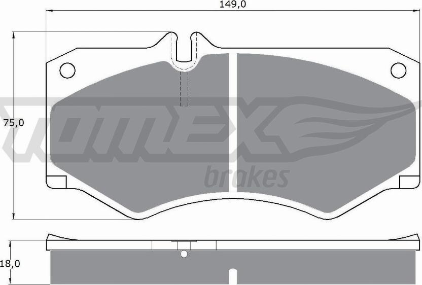 TOMEX brakes TX 10-20 - Fékbetétkészlet, tárcsafék parts5.com