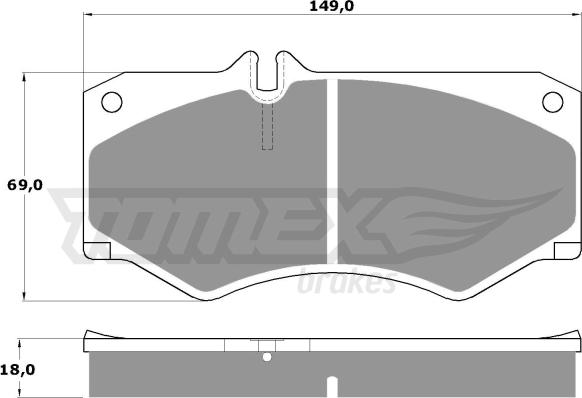 TOMEX brakes TX 10-20 - Fékbetétkészlet, tárcsafék parts5.com