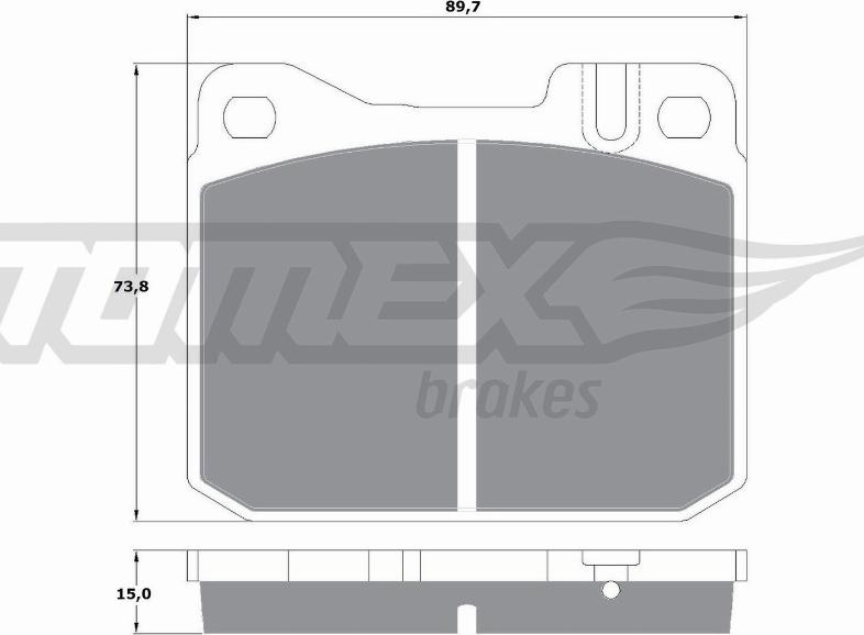 TOMEX brakes TX 10-22 - Σετ τακάκια, δισκόφρενα parts5.com