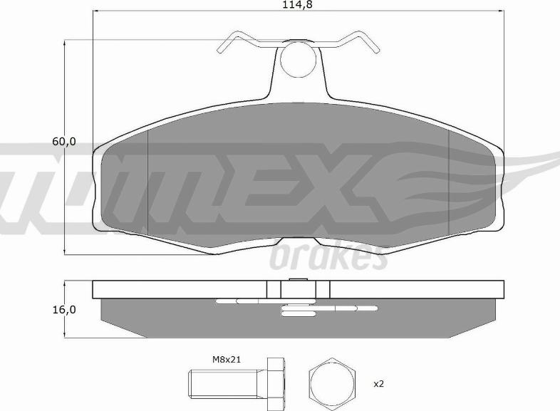 TOMEX brakes TX 10-272 - Jarrupala, levyjarru parts5.com