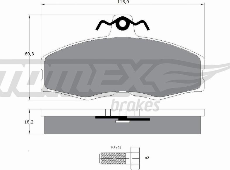 TOMEX brakes TX 10-27 - Brake Pad Set, disc brake parts5.com