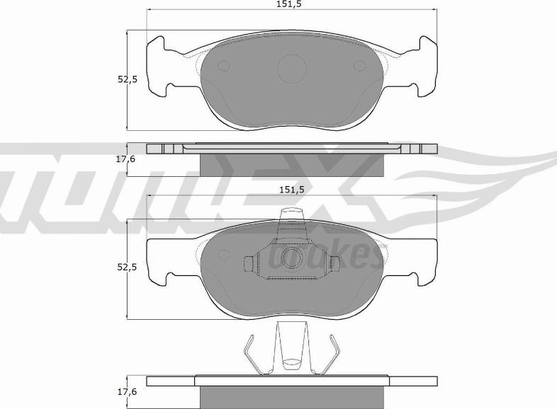 TOMEX brakes TX 10-71 - Juego de pastillas de freno parts5.com