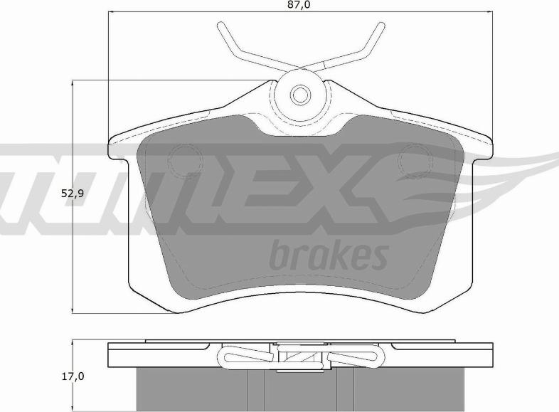 TOMEX brakes TX 10-781 - Bremsbelagsatz, Scheibenbremse parts5.com