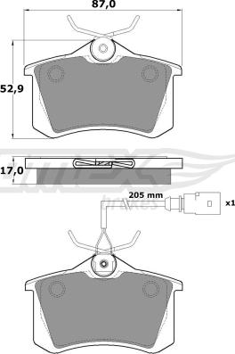 TOMEX brakes TX 10-782 - Komplet pločica, disk-kočnica parts5.com