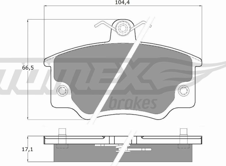 TOMEX brakes TX 10-731 - Fren balata seti, diskli fren parts5.com