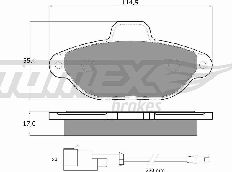 TOMEX brakes TX 10-72 - Juego de pastillas de freno parts5.com