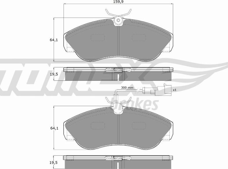 TOMEX brakes TX 11-731 - Комплект спирачно феродо, дискови спирачки parts5.com