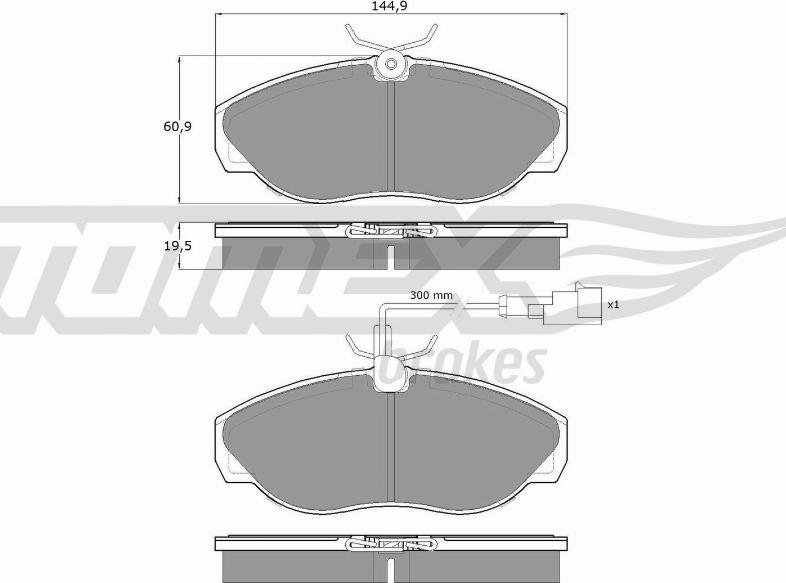 TOMEX brakes TX 11-721 - Комплект спирачно феродо, дискови спирачки parts5.com