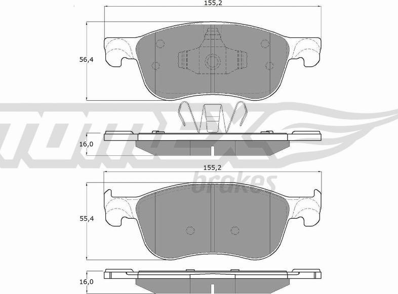 TOMEX brakes TX 18-90 - Set placute frana,frana disc parts5.com