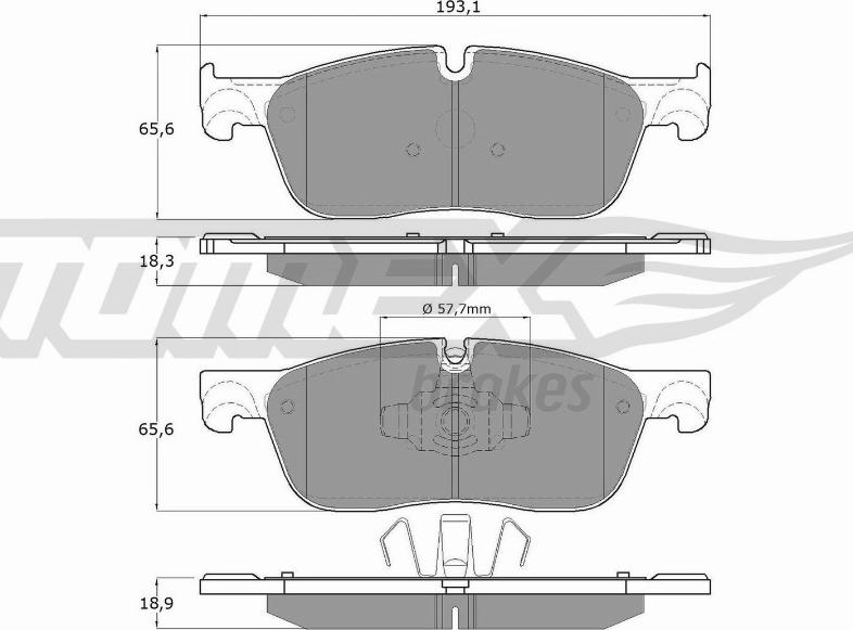 TOMEX brakes TX 18-151 - Komplet pločica, disk-kočnica parts5.com