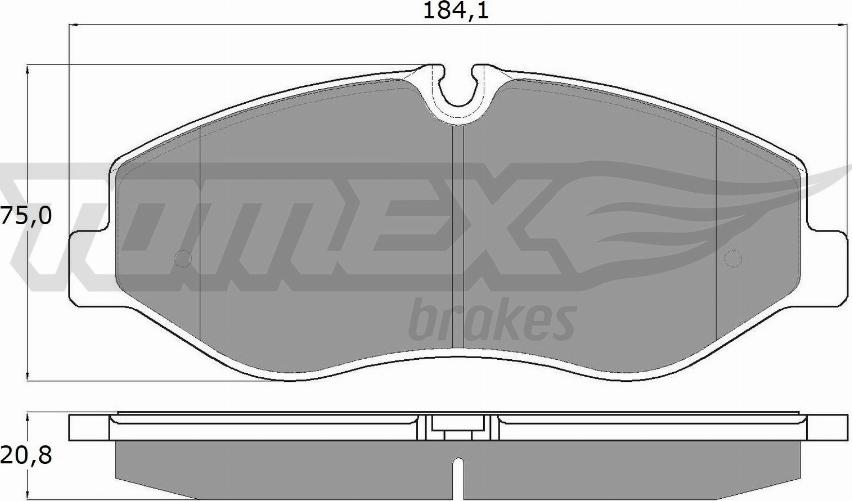 TOMEX brakes TX 18-12 - Brake Pad Set, disc brake parts5.com