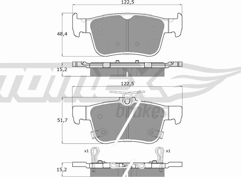 TOMEX brakes TX 18-871 - Fékbetétkészlet, tárcsafék parts5.com