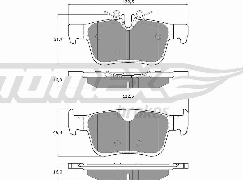 TOMEX brakes TX 18-87 - Brake Pad Set, disc brake parts5.com