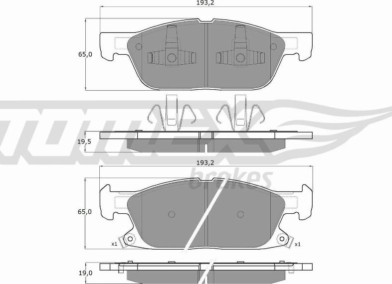 TOMEX brakes TX 18-39 - Brake Pad Set, disc brake parts5.com