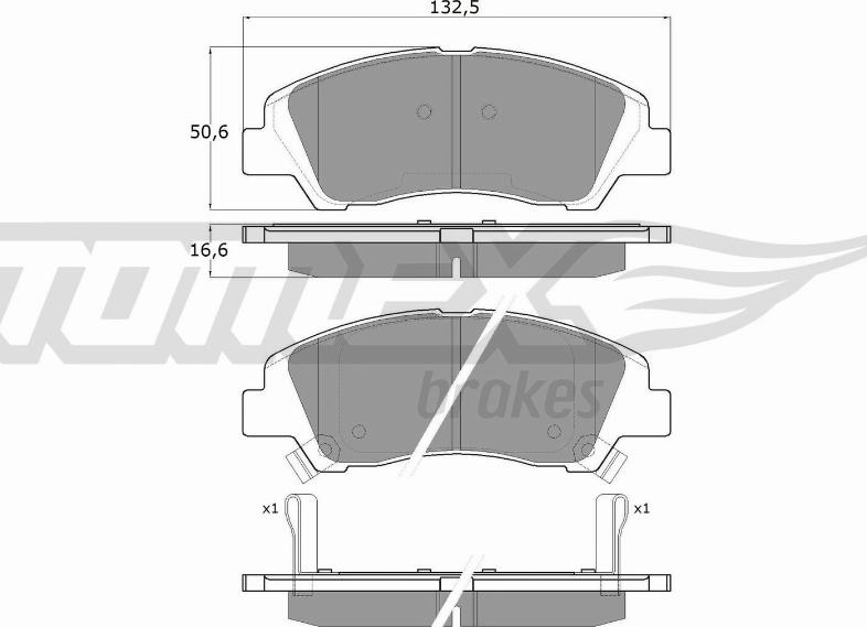 TOMEX brakes TX 18-29 - Set placute frana,frana disc parts5.com