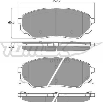 TOMEX brakes TX 18-28 - Комплект спирачно феродо, дискови спирачки parts5.com