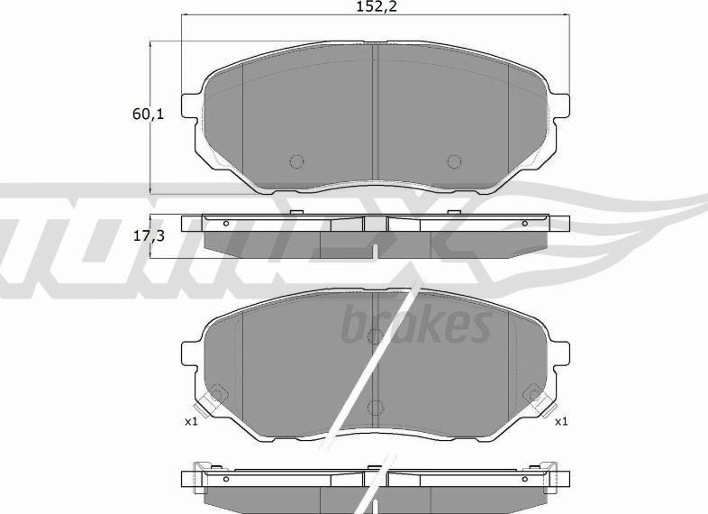 TOMEX brakes TX 18-28 - Комплект спирачно феродо, дискови спирачки parts5.com