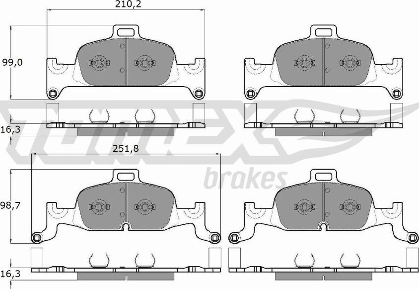 TOMEX brakes TX 18-22 - Set placute frana,frana disc parts5.com