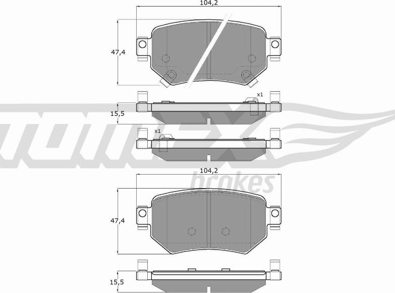 TOMEX brakes TX 18-70 - Set placute frana,frana disc parts5.com