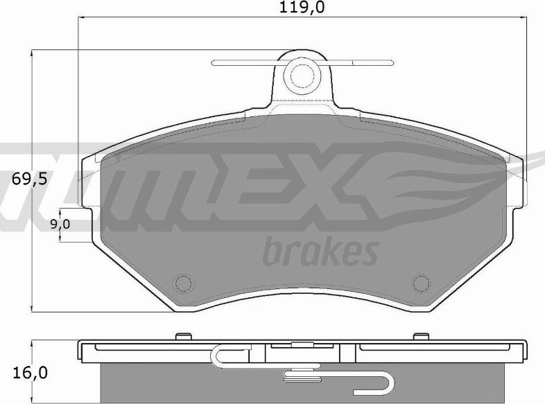 TOMEX brakes TX 13-94 - Sada brzdových destiček, kotoučová brzda parts5.com