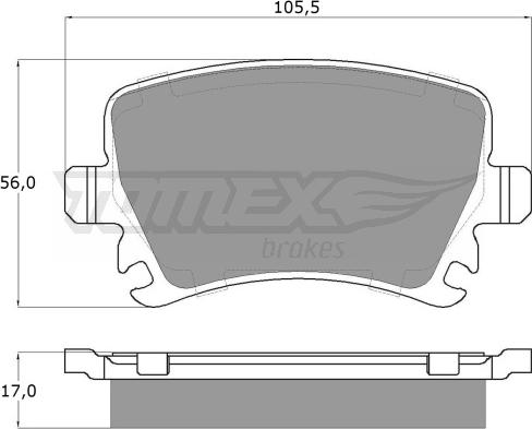 TOMEX brakes TX 13-95 - Fékbetétkészlet, tárcsafék parts5.com