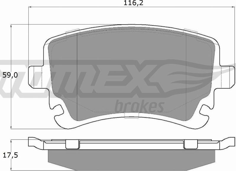 TOMEX brakes TX 13-961 - Brake Pad Set, disc brake parts5.com