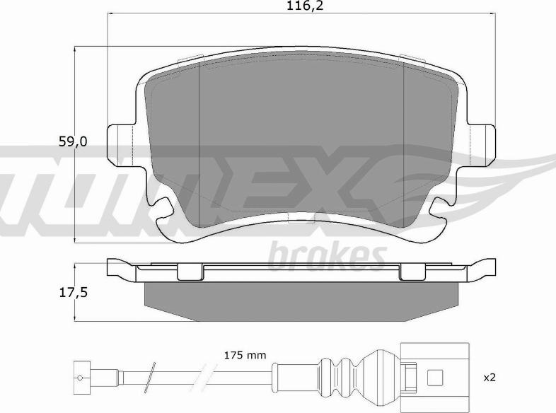 TOMEX brakes TX 13-96 - Set placute frana,frana disc parts5.com