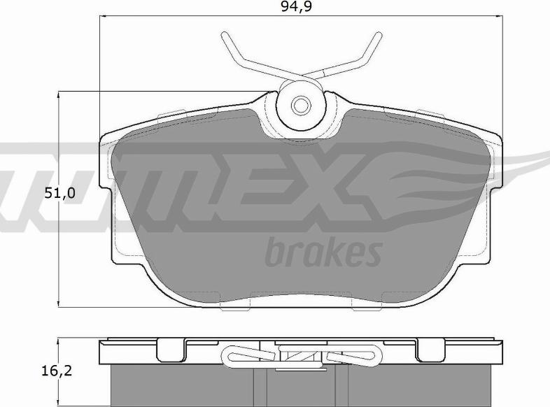 TOMEX brakes TX 13-90 - Brake Pad Set, disc brake parts5.com