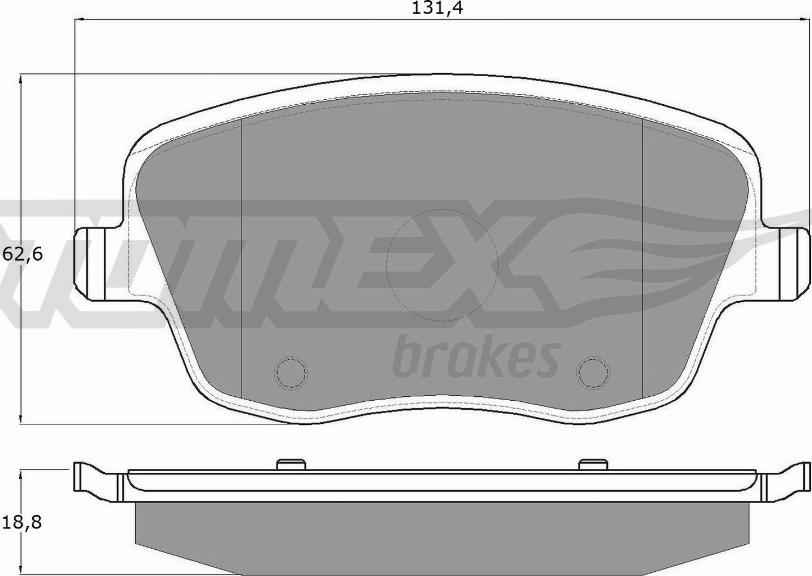 TOMEX brakes TX 13-59 - Sada brzdových destiček, kotoučová brzda parts5.com