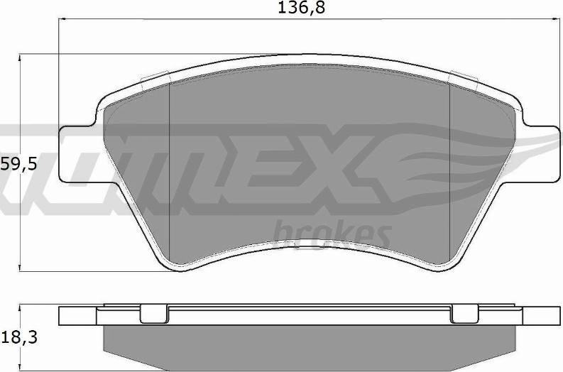 TOMEX brakes TX 13-54 - Set placute frana,frana disc parts5.com