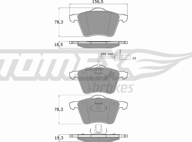 TOMEX brakes TX 13-58 - Set placute frana,frana disc parts5.com