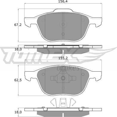 TOMEX brakes TX 13-05 - Set placute frana,frana disc parts5.com