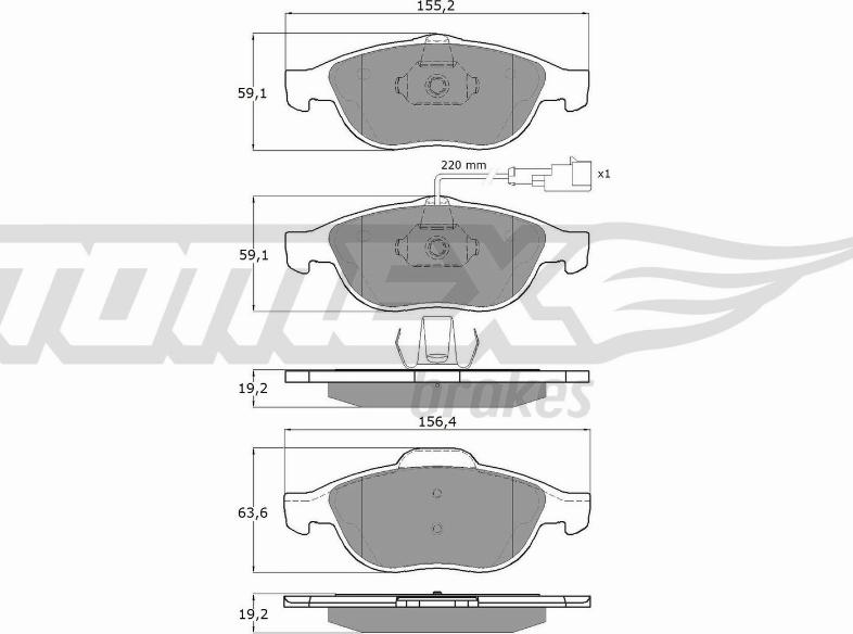 TOMEX brakes TX 13-10 - Juego de pastillas de freno parts5.com