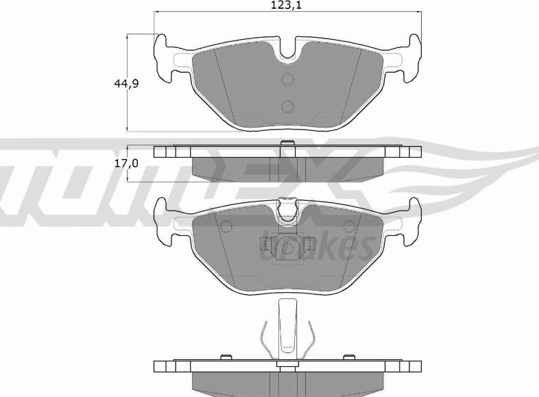 TOMEX brakes TX 13-17 - Комплект спирачно феродо, дискови спирачки parts5.com