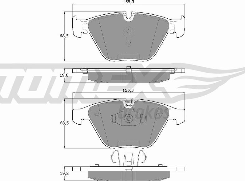 TOMEX brakes TX 13-251 - Set placute frana,frana disc parts5.com