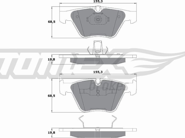 TOMEX brakes TX 13-25 - Set placute frana,frana disc parts5.com