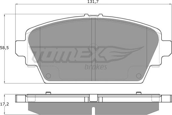 TOMEX brakes TX 12-94 - Zestaw klocków hamulcowych, hamulce tarczowe parts5.com