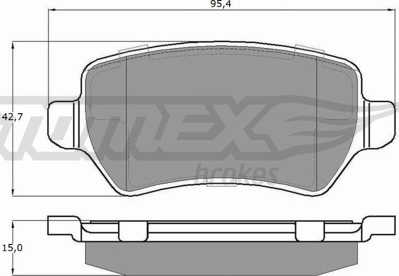 TOMEX brakes TX 12-971 - Brake Pad Set, disc brake parts5.com