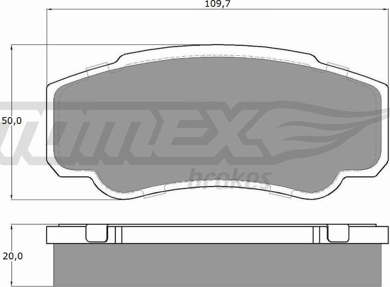 TOMEX brakes TX 12-46 - Комплект спирачно феродо, дискови спирачки parts5.com