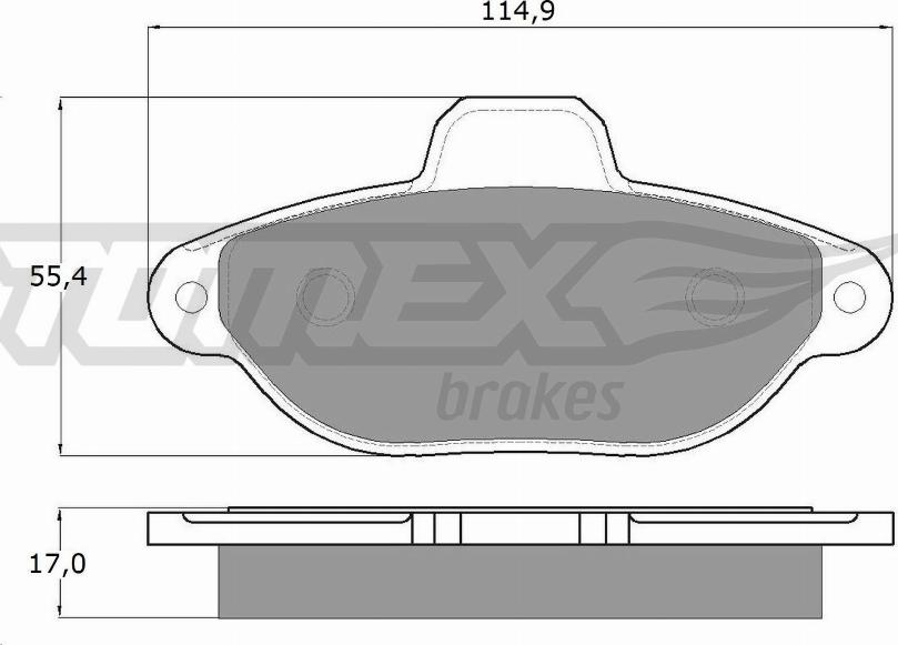 TOMEX brakes TX 12-41 - Set placute frana,frana disc parts5.com