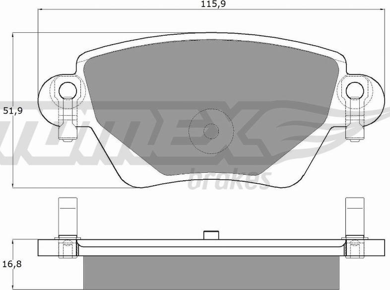 TOMEX brakes TX 12-59 - Тормозные колодки, дисковые, комплект parts5.com