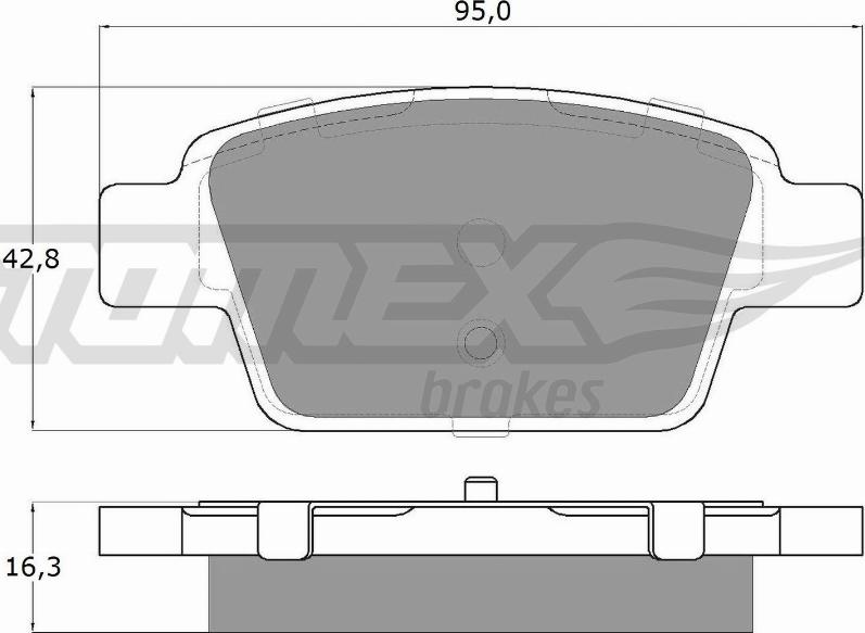 TOMEX brakes TX 12-51 - Brake Pad Set, disc brake parts5.com