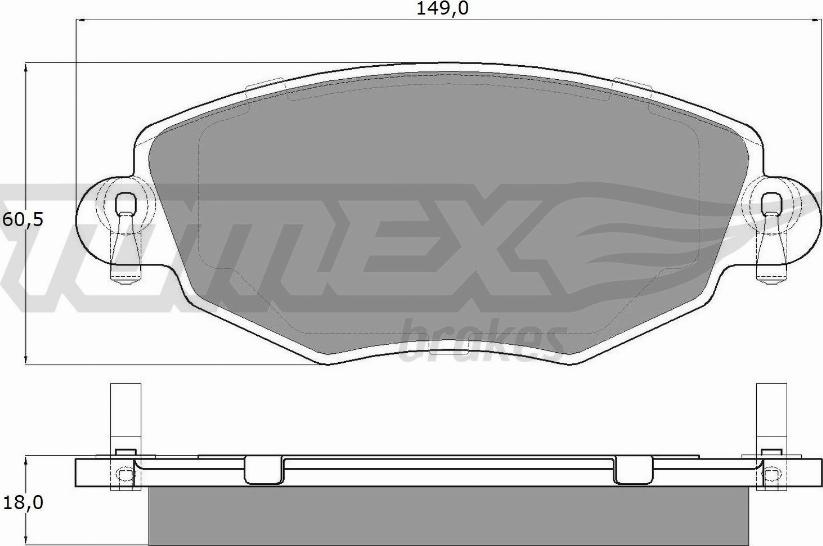 TOMEX brakes TX 12-58 - Set placute frana,frana disc parts5.com