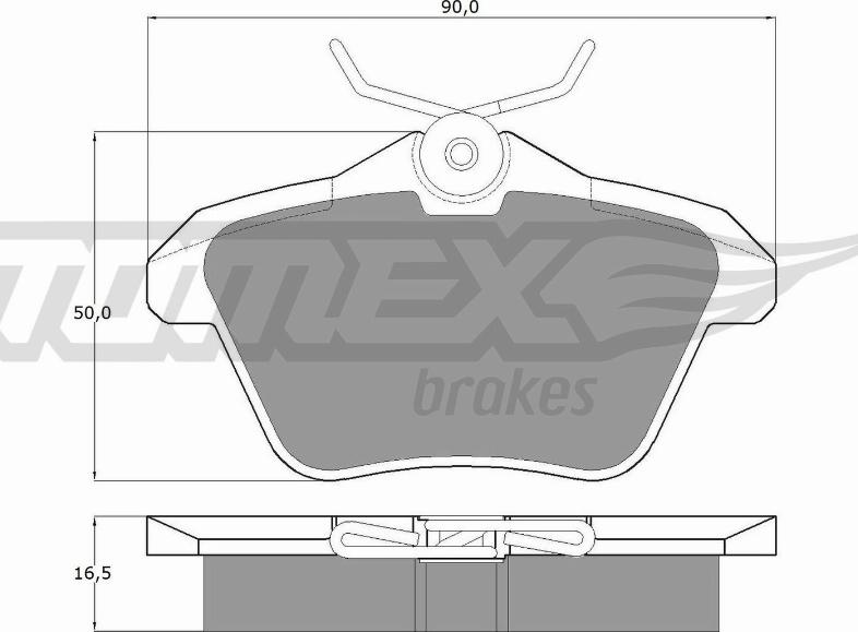 TOMEX brakes TX 12-68 - Brake Pad Set, disc brake parts5.com