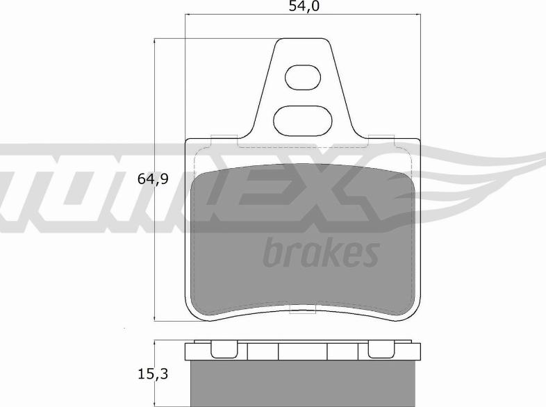 TOMEX brakes TX 12-06 - Zestaw klocków hamulcowych, hamulce tarczowe parts5.com