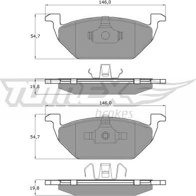 TOMEX brakes TX 12-10 - Σετ τακάκια, δισκόφρενα parts5.com