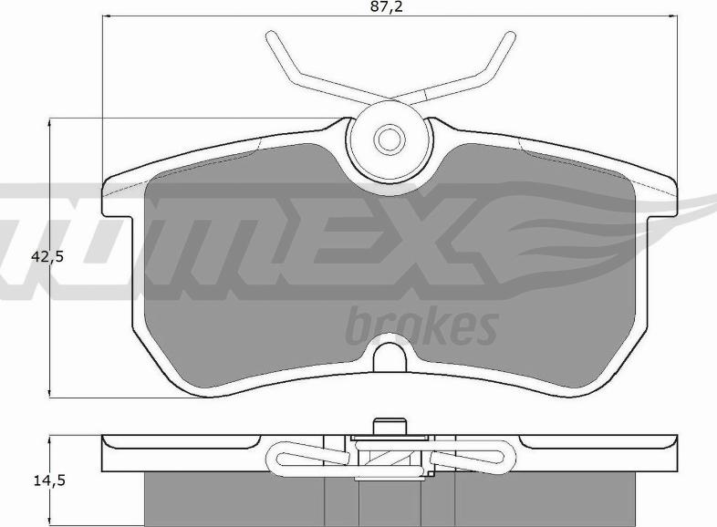 TOMEX brakes TX 12-18 - Brake Pad Set, disc brake parts5.com